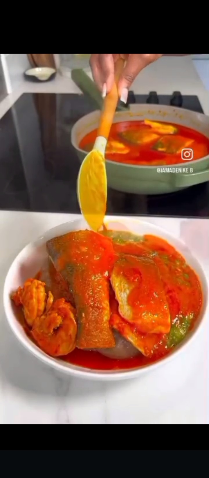 Okra Soup with fresh Titus